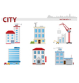 public building set 3 vector image vector image