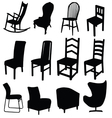 chair art in black color two vector image