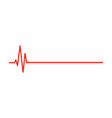 hearbeat red line isolated abstract wave pulse vector image