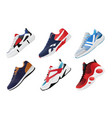 new fitness sneakers set fashion shoes vector image vector image
