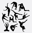 traditional and modern dance silhouette vector image vector image