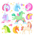 unicorn cartoon kids character of girlish vector image vector image