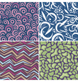 abstract seamless patterns vector image