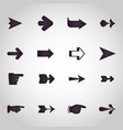 arrows logo design icon set vector image vector image