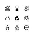 cosmetics packaging symbols set vector image