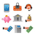 finance icons vector image vector image
