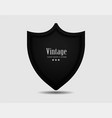 metal shield with dark black geometric grid vector image vector image