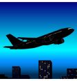 aeroplane silhouette vector image