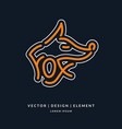 modern fox logo and emblem vector image