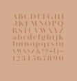 stylish elegant font coffee color vector image vector image