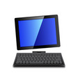 tablet computer with keyboard isolated vector image