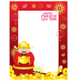 chinese new year frame with god vector image
