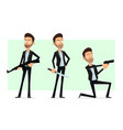cartoon rock and roll boy character set vector image vector image