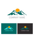 mountain nature logo vector image