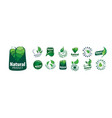 set of icons natural product on a white vector image vector image