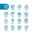 business fat line icon set vector image vector image