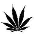 cannabis leaf hemp icon on white background vector image