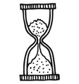 hourglass drawing deadline symbol sketch time vector image vector image