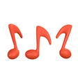3d music note for concept design in plastic vector image