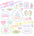 handmade cosmetics design vector image vector image