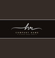 initial letter hr logo - hand drawn signature vector image