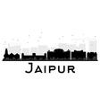 jaipur city skyline black and white silhouette vector image