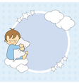 frame baby boy for text or photo vector image