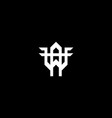 initial based clean and minimal letter wa aw vector image
