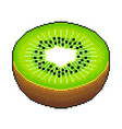 pixel slice kiwi detailed isolated vector image