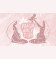pregnancy tips boho banner with two pregnant vector image