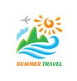summer travel - business logo design vector image