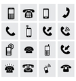 telephone icon set vector image vector image