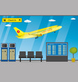 airport interior with furniture vector image