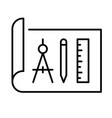 monochrome project plan icon vector image vector image