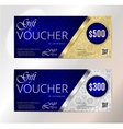voucher gift certificate coupon template floral vector image vector image