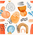 abstract watercolor seamless pattern hand painted vector image