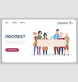 protest people landing page protesters vector image