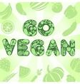 go vegan poster vector image