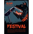 music poster template for rock concert dog vector image vector image