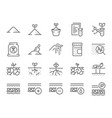 soil icon set vector image