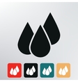 water drops icon vector image