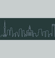 shanghai single line skyline vector image