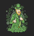 st patricks day funny shamrock vector image