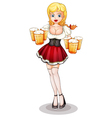 woman celebrating oktoberfest vector image