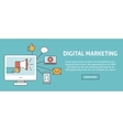 digital marketing concept banner vector image vector image