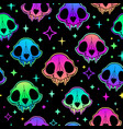 neon retro pattern multicolored bright animal vector image vector image