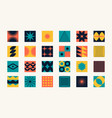set of abstract colorful minimalistic patchwork vector image