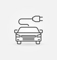 modern electric car with plug icon vector image