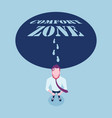 businessmen walking out comfort zone vector image