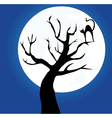 tree cat vector image vector image
